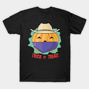 Cowboy Halloween Pumpkin - Trick or Treat T-Shirt